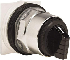 Schneider Electric - 30mm Mount Hole, 3 Position, Knob and Pushbutton Operated, Selector Switch Only - Black, Maintained (MA), without Contact Blocks, Weatherproof and Dust and Oil Resistant - Americas Industrial Supply