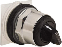 Schneider Electric - 30mm Mount Hole, 2 Position, Knob and Pushbutton Operated, Selector Switch Only - Black, Maintained (MA), without Contact Blocks, Weatherproof and Dust and Oil Resistant - Americas Industrial Supply