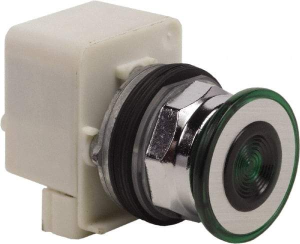Schneider Electric - 30mm Mount Hole, Extended Straight, Pushbutton Switch Only - Green Pushbutton, Maintained (MA) - Americas Industrial Supply