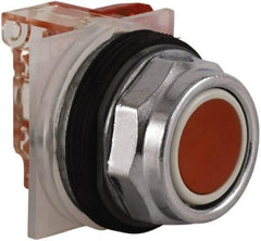 Schneider Electric - 30mm Mount Hole, Extended Straight, Pushbutton Switch with Contact Block - Red Pushbutton, Momentary (MO) - Americas Industrial Supply
