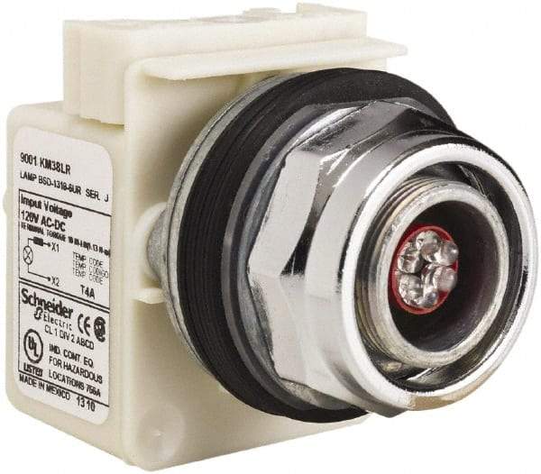 Schneider Electric - 120 V LED Indicating Light - Screw Clamp Connector - Americas Industrial Supply