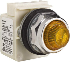 Schneider Electric - 120 VAC Amber Lens Indicating Light - Screw Clamp Connector - Americas Industrial Supply