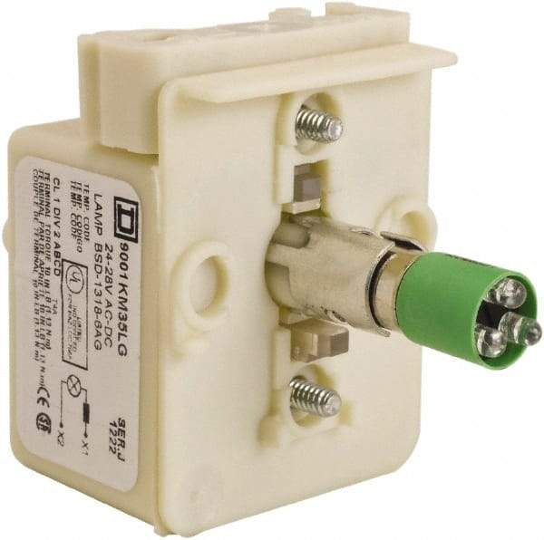 Schneider Electric - 24-28 VAC, 24-28 VDC Green Lens LED Light Module - Americas Industrial Supply