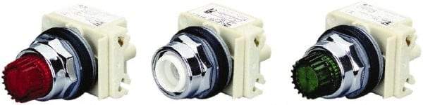 Schneider Electric - 1.18 Inch Mount Hole, Extended Straight, Pushbutton Switch Only - Round, Illuminated, Momentary (MO), Weatherproof, Dust and Oil Resistant - Americas Industrial Supply