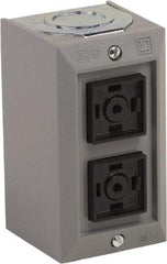 Schneider Electric - 2 Operator, Projecting Pushbutton Control Station - No Legend, Momentary Switch, 2NO/2NC Contact, NEMA 1 - Americas Industrial Supply