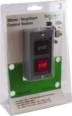 Schneider Electric - 30mm Mount Hole, Extended Straight, Pushbutton Switch - Americas Industrial Supply