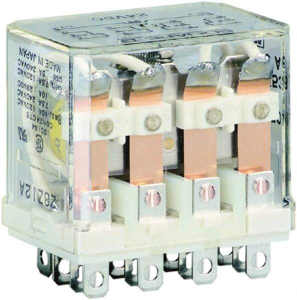 Square D - Electromechanical Plug-in General Purpose Relay - 10 Amp at 250 VAC, 4PDT, 24 VDC - Americas Industrial Supply