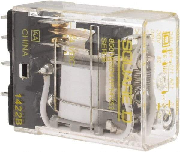 Square D - Electromechanical Plug-in General Purpose Relay - 12 Amp at 240 VAC, SPDT, 24 VDC - Americas Industrial Supply