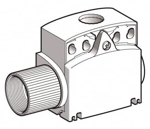 Telemecanique Sensors - 3-1/2 Inch Long, Plastic Body, Limit Switch Body - For Use with ZCE01, ZCE02, ZCE05, ZCE06, ZCE07, ZCE08, ZCE10, ZCE11, ZCE13, ZCE14, ZCE21, ZCE24, ZCE27, ZCE28, ZCE29, ZCE62, ZCE63, ZCE64, ZCE65, ZCE66, ZCE67, ZCEH0, ZCEH2 - Americas Industrial Supply