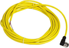 Telemecanique Sensors - 4 Amp, 1/2-20 UNF 3 Pin Elbowed Female Cordset Sensor and Receptacle - 250 VAC, 300 VDC, 5m Cable Length, IP67 Ingress Rating - Americas Industrial Supply