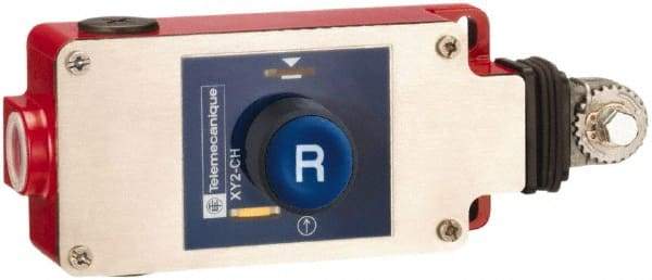 Telemecanique Sensors - NO/NC Configuration, 300 Volt, 10 Amp, Cable Safety Limit Switch - 30m Cable Length, 98 Ft. Cable Length, 7.9 Inch Wide x 1.57 Inch Deep x 2.7 Inch High - Americas Industrial Supply