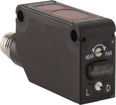 Telemecanique Sensors - M8 Connector, 1m Nominal Distance, Shock and Vibration Resistant, Diffused Photoelectric Sensor - 12 to 24 VDC, PBT, 11mm Long x 11mm Wide x 33mm High - Americas Industrial Supply