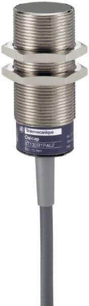 Telemecanique Sensors - 15mm Detection, Cylinder, Capacitive Proximity Sensor - IP67, 24 to 240 VAC, 80mm Long - Americas Industrial Supply