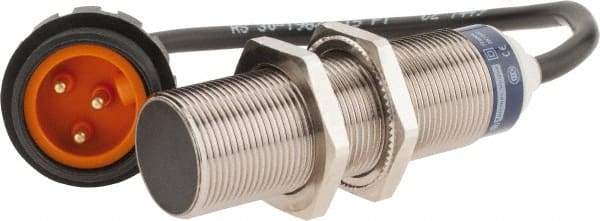 Telemecanique Sensors - NPN, PNP, 8mm Detection, Cylinder, Inductive Proximity Sensor - 2 Wires, IP65, IP68, IP69, 24 to 240 VAC/VDC, M18x1 Thread, 62mm Long - Americas Industrial Supply