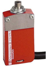 Telemecanique Sensors - 2NO/2NC Configuration, Multiple Amp Level, Metal Plunger Safety Limit Switch - 5m Cable Length, 30mm Wide x 16mm Deep x 60mm High, IP66, IP67, IP68 Ingress Rating - Americas Industrial Supply