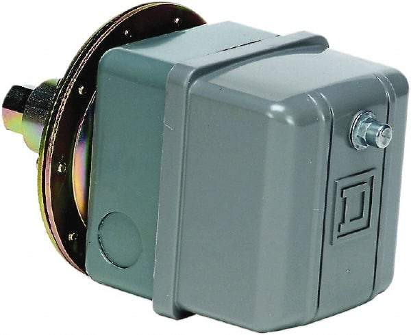 Square D - 1 NEMA Rated, 17 inHg to 22 inHg, Electromechanical Pressure and Level Switch - Adjustable Pressure, 480 VAC - Americas Industrial Supply