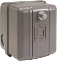 Square D - 1 NEMA Rated, DP, 90 to 120 psi, Electromechanical Pressure and Level Switch - Adjustable Pressure, 460/575 VAC, 1/8 Inch Connector, Screw Terminal, For Use with Air Compressors, Power Circuits, Water Pumps - Americas Industrial Supply