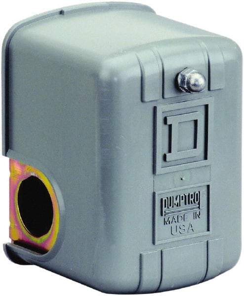 Square D - 1 and 3R NEMA Rated, 20 to 50 psi, Electromechanical Pressure and Level Switch - Adjustable Pressure, 575 VAC, L1-T1, L2-T2 Terminal, For Use with Square D Pumptrol - Americas Industrial Supply