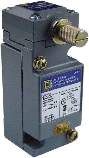 Square D - SPDT, NC/NO, 600 Volt Screw Terminal, Rotary Head Actuator, General Purpose Limit Switch - 1, 2, 4, 6, 12, 13, 6P NEMA Rating, IP67 IPR Rating - Americas Industrial Supply