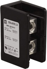 Square D - 1 Pole, 250 (Aluminium), 310 (Copper) Amp, Phenolic Power Distribution Block - 600 VAC, 1 Primary Connection - Americas Industrial Supply