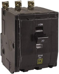 Square D - 25 Amp, 240 VAC, 3 Pole, Bolt On Miniature Circuit Breaker - 14-8 AWG - Americas Industrial Supply