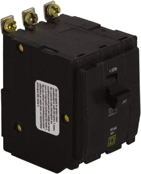 Square D - 30 Amp, 240 VAC, 3 Pole, Bolt On Miniature Circuit Breaker - 14-8 AWG - Americas Industrial Supply