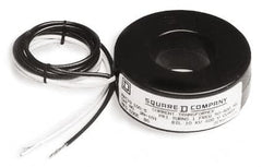 Square D - 100 Amp AC Input, 5 Amp AC Output, Panel Meter Current Transformer - Flying Lead Terminal, For Use with AC Ammeter - Americas Industrial Supply