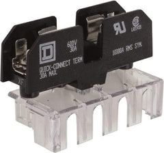 Square D - 1 Pole, 120 Volt, Fuse Block - 1/4 Inch Diameter x 1-1/4 Inch Fuse Length - Americas Industrial Supply