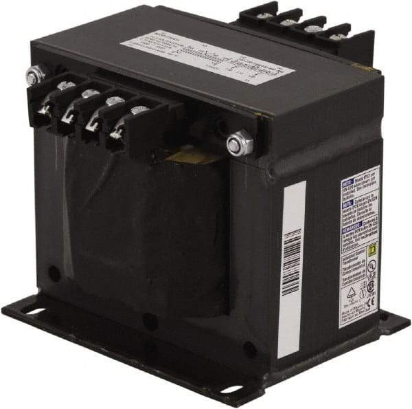 Square D - 750 VA, Top Mount Fuse Block Control Transformer - 50/60 Hz, 5.61 Inch Deep x 4.51 Inch High - Americas Industrial Supply