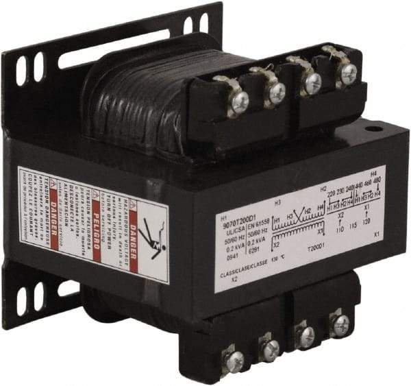 Square D - 1 Phase, 200 VA, Control Transformer - 131°F Temp Rise - Americas Industrial Supply