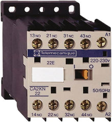 Schneider Electric - 2NC/2NO, 220-230 VAC at 50/60 Hz Control Relay - 17 V - Americas Industrial Supply