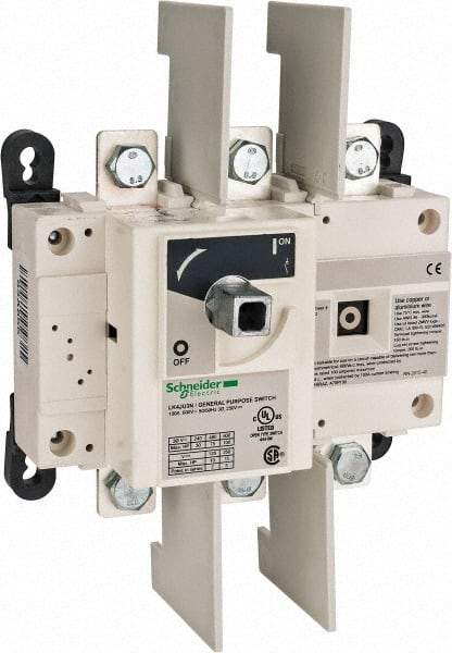 Schneider Electric - 600VAC at 50/60 Hz, 3 Pole, Nonfused Cam & Disconnect Switch - 7.09 Inch Wide x x 6.3 Inch High x x 3.74 Inch Deep - Americas Industrial Supply