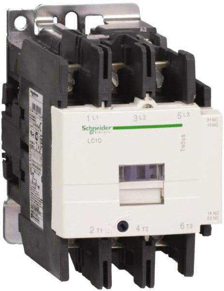 Schneider Electric - 3 Pole, 120 Coil VAC at 50/60 Hz, 80 Amp at 440 VAC, Nonreversible IEC Contactor - Bureau Veritas, CCC, CSA, CSA C22.2 No. 14, DNV, EN/IEC 60947-4-1, EN/IEC 60947-5-1, GL, GOST, LROS, RINA, RoHS Compliant, UL 508, UL Listed - Americas Industrial Supply