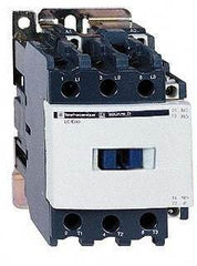 Schneider Electric - 3 Pole, 480 Coil VAC at 60 Hz, 40 Amp at 440 VAC and 60 Amp at 440 VAC, Nonreversible IEC Contactor - 1 Phase hp: 3 at 115 VAC, 5 at 230/240 VAC, 3 Phase hp: 10 at 200/208 VAC, 10 at 230/240 VAC, 30 at 460/480 VAC, 30 at 575/600 VAC - Americas Industrial Supply