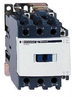 Schneider Electric - 3 Pole, 120 Coil VAC at 60 Hz, 50 Amp at 440 VAC and 80 Amp at 440 VAC, Nonreversible IEC Contactor - 1 Phase hp: 3 at 115 VAC, 7.5 at 230/240 VAC, 3 Phase hp: 15 at 200/208 VAC, 15 at 230/240 VAC, 40 at 460/480 VAC, 40 at 575/600 VAC - Americas Industrial Supply