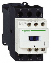 Schneider Electric - 3 Pole, 12 Coil VDC, 32 Amp at 440 VAC and 50 Amp at 440 VAC, Nonreversible IEC Contactor - 1 Phase hp: 2 at 115 VAC, 5 at 230/240 VAC, 3 Phase hp: 10 at 230/240 VAC, 20 at 460/480 VAC, 30 at 575/600 VAC, 7.5 at 200/208 VAC - Americas Industrial Supply