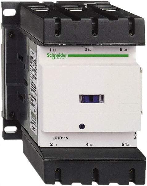 Schneider Electric - 3 Pole, 220 Coil VAC at 50/60 Hz, 150 Amp at 440 VAC, Nonreversible IEC Contactor - Bureau Veritas, CCC, CSA, CSA C22.2 No. 14, DNV, EN/IEC 60947-4-1, EN/IEC 60947-5-1, GL, GOST, LROS, RINA, RoHS Compliant, UL 508, UL Listed - Americas Industrial Supply