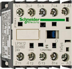 Schneider Electric - 4 Pole, 24 Coil VDC, 16 Amp at 690 VAC and 20 Amp at 440 VAC, Nonreversible IEC Contactor - BS 5424, CSA, IEC 60947, NF C 63-110, RoHS Compliant, UL Listed, VDE 0660 - Americas Industrial Supply