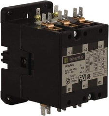 Square D - 3 Pole, 90 Amp Inductive Load, 24 Coil VAC at 50/60 Hz, Definite Purpose Contactor - Phase 1 and Phase 3 Hp:  20 at 230 VAC, 30 at 230 VAC, 50 at 460 VAC, 50 at 575 VAC, 7.5 at 115 VAC, 120 Amp Resistive Rating, CE, CSA, UL Listed - Americas Industrial Supply