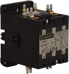 Square D - 2 Pole, 90 Amp Inductive Load, 110 Coil VAC at 50 Hz and 120 Coil VAC at 60 Hz, Definite Purpose Contactor - Phase 1 Hp:  20 at 230 VAC, 7.5 at 115 VAC, 120 Amp Resistive Rating, CE, CSA, UL Listed - Americas Industrial Supply