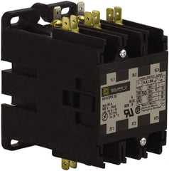 Square D - 3 Pole, 50 Amp Inductive Load, 24 Coil VAC at 50/60 Hz, Definite Purpose Contactor - Phase 1 and Phase 3 Hp:  10 at 230 VAC, 15 at 230 VAC, 3 at 115 VAC, 30 at 460 VAC, 30 at 575 VAC, 65 Amp Resistive Rating, CE, CSA, UL Listed - Americas Industrial Supply