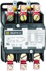 Square D - 3 Pole, 40 Amp Inductive Load, 277 Coil VAC at 60 Hz, Definite Purpose Contactor - Phase 1 and Phase 3 Hp:  10 at 230 VAC, 20 at 460 VAC, 25 at 575 VAC, 3 at 115 VAC, 7.5 at 230 VAC, 50 Amp Resistive Rating, CE, CSA, UL Listed - Americas Industrial Supply