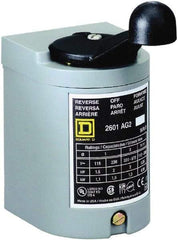 Square D - 250 VDC, 600 VAC Input Volt, Reversing, Drum Switch - CSA, RoHS Compliant, UL Listed - Americas Industrial Supply