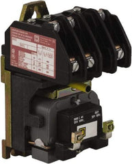 Square D - No Enclosure, 3 Pole, Electrically Held Lighting Contactor - 20 A (Tungsten), 30 A (Fluorescent), 277 VAC at 60 Hz, 3NO Contact Configuration - Americas Industrial Supply