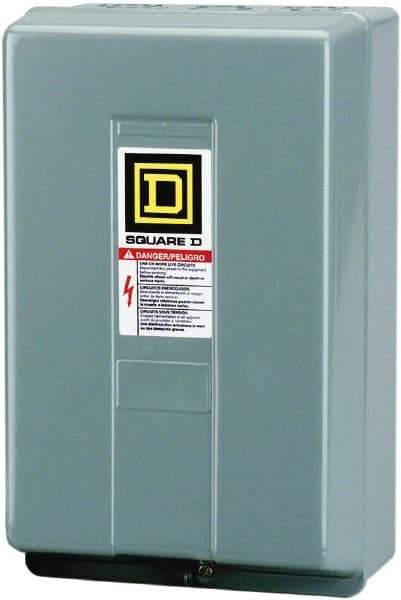 Square D - 1 NEMA Rated, 10 Pole, Electrically Held Lighting Contactor - 20 A (Tungsten), 30 A (Ballast), 208 VAC at 60 Hz - Americas Industrial Supply