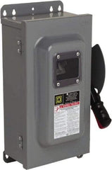 Square D - 60 Amp, 600 VAC/VDC, 3 Pole Nonfused Safety Switch - NEMA 12 & 3R, 30 hp at 600 VAC (Single Phase), 60 hp at 600 VAC, 30 hp at 600 VDC (Triple Phase) - Americas Industrial Supply