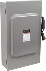 Square D - 200 Amp, 240 V, 3 Pole Nonfused Safety Switch - NEMA 1, 15 hp at 240 VAC (Single Phase), 60 hp at 240 VAC (Triple Phase), 3PST Contact Form - Americas Industrial Supply