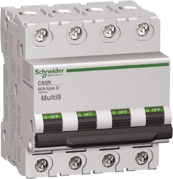 Schneider Electric - 20 Amp, 480Y/277 V, 3 Pole, DIN Rail Mount Miniature Circuit Breaker - Thermal Magnetic Trip - Americas Industrial Supply