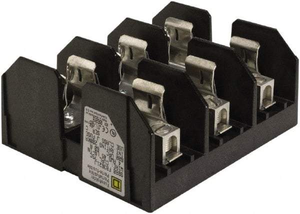 Square D - 3 Pole, 600 Volt, 60 Amp, Surface Mount Fuse Holder - Compatible with J Class Fuse - Americas Industrial Supply