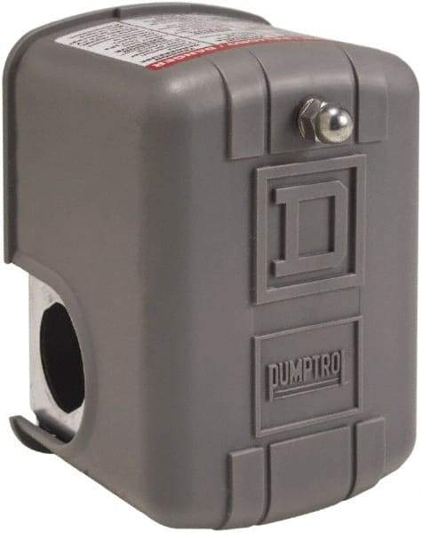 Square D - 1 and 3R NEMA Rated, 50 to 70 psi, Electromechanical Pressure and Level Switch - Adjustable Pressure, 575 VAC, L1-T1, L2-T2 Terminal, For Use with Square D Pumptrol - Americas Industrial Supply